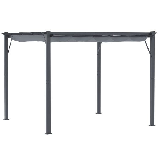 Garten Living Pergola Pavillon Terrassenüberdachung mit Schiebedach